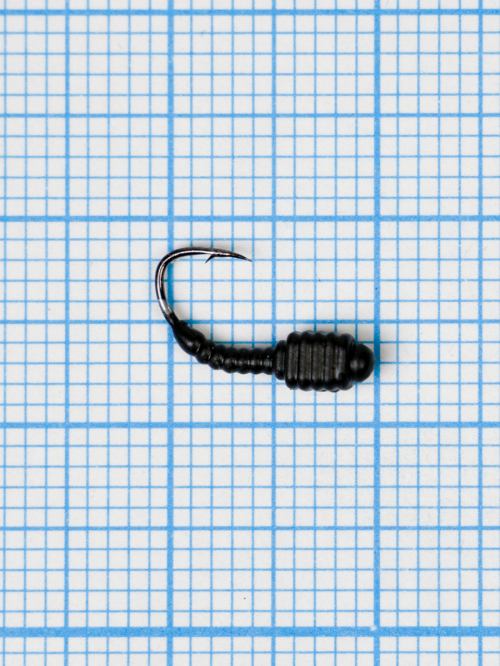 Мормышка Личинка Куб (Larva Cube) 0,35/4, чёрный