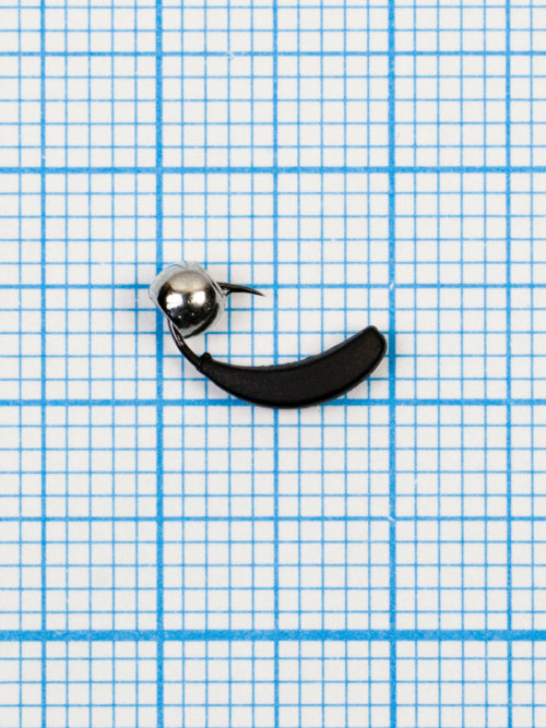 Мормышка Банан Квадратный (Banana Quattro) 0,35/2, чёрный, латунный шар серебро