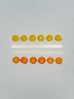 Набор "Микро-Бис" Кристалл 4,2 мм. Жёлтый прозрачный, Оранжевый прозрачный