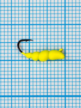 Мормышка Личинка жужелицы (Сarabo) 0,5/14, желтый Fluo +