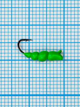 Мормышка Личинка жужелицы (Сarabo) 0,5/14, зеленый Fluo +