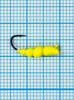 Мормышка Личинка жужелицы  (Сarabo) 0,72/12, желтый Fluo +
