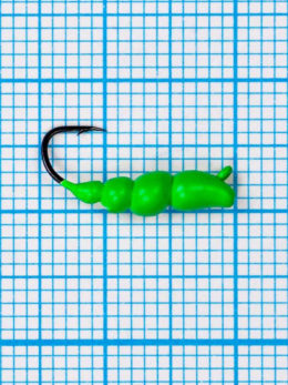 Мормышка Личинка жужелицы  (Сarabo) 0,72/12, зеленый Fluo +