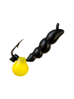 Мормышка Личинка жужелицы Drops жёлтый (Сarabo) 0,36/16, чёрный
