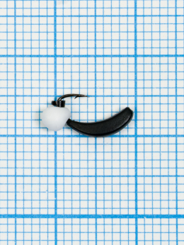 Мормышка Банан квадратный Drops белый ( Banana Quattro) 0,29/2, чёрный