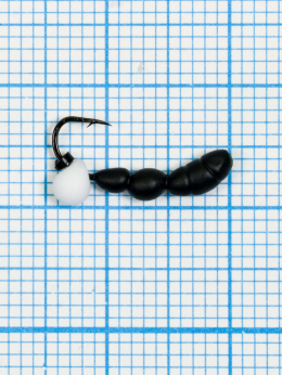 Мормышка Лесной Муравей Drops белый  (Formica RUFA) 0,52/14, чёрный