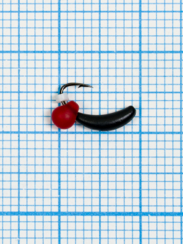 Мормышка Банан Drops красный ( Banana) 0,24/2, чёрный