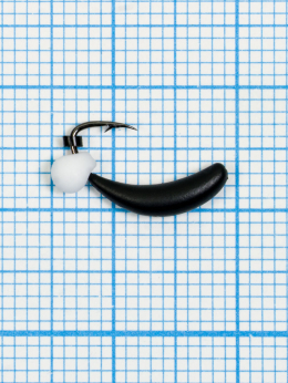 Мормышка Банан Drops белый ( Banana) 0,54/6, чёрный